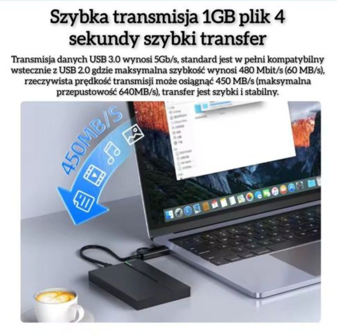 Obudowa kieszeń dysku SSD / HDD 2.5" - zewnętrzny dysk