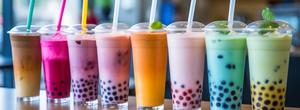 Бульбашки «popping boba» бабл ті 1,8кг. Трубочки для баблів. Сиропи