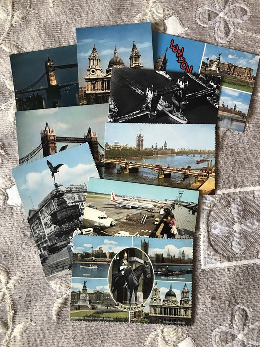 Londyn stare pocztówki koloryzowane różne lata