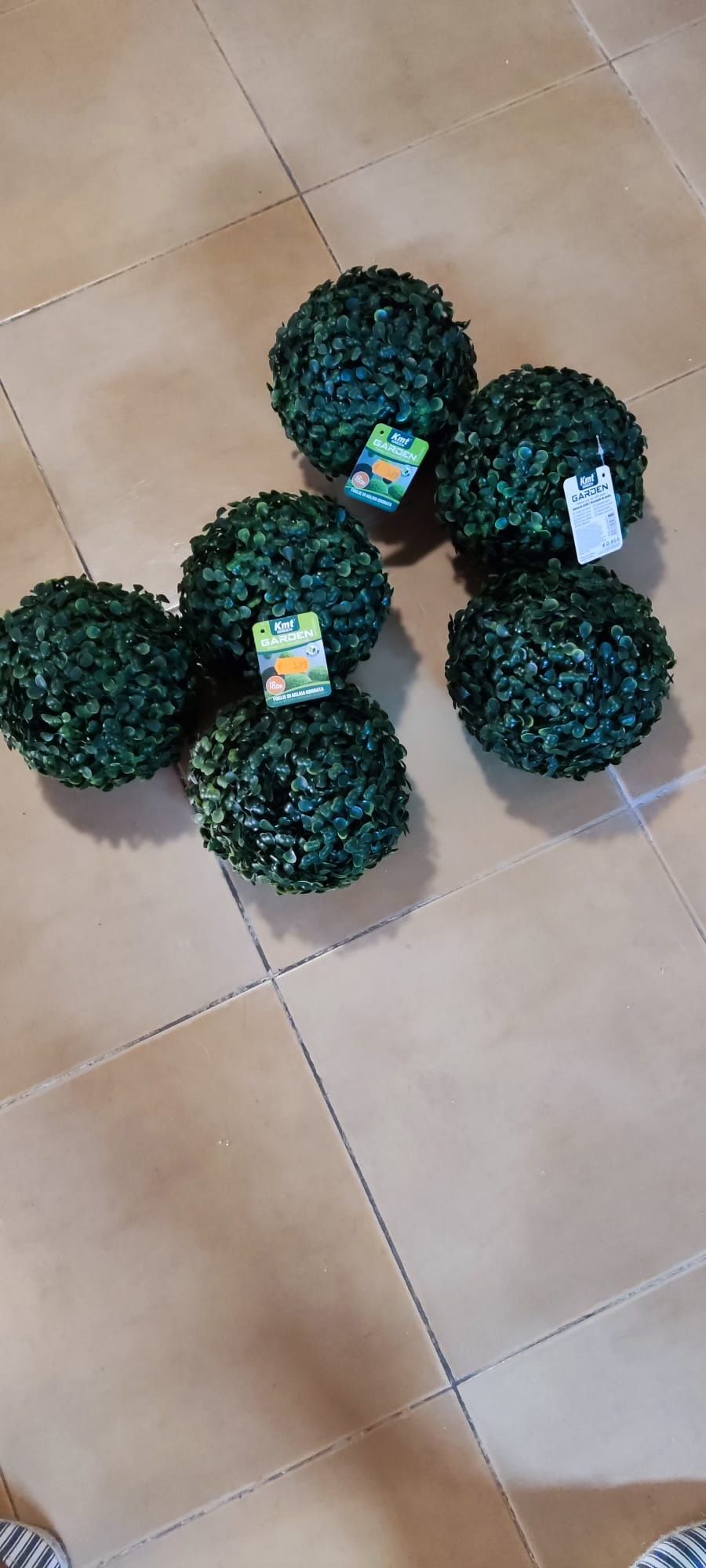 6 Buxos / 6 bolas de jardim artificial NOVAS