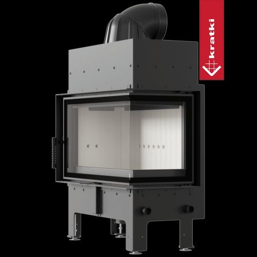 Kominek powietrzny stalowy KRATKI FLOKI M prawy 10 kW Ø 200