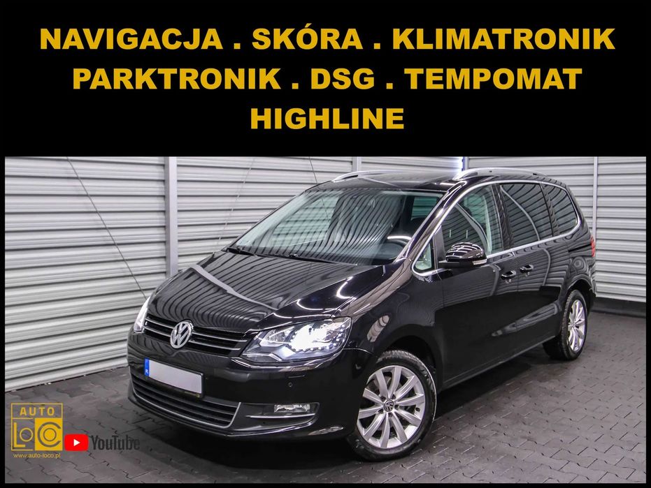 Volkswagen Sharan HIGHLINE + Automat DSG + Navi + SKÓRA + Klimatronik + Xenon + LEDy !!!