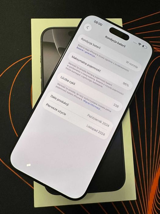Apple iPhone 16 Pro Max 256GB Czarny Bateria 96% Górna Wilda 72