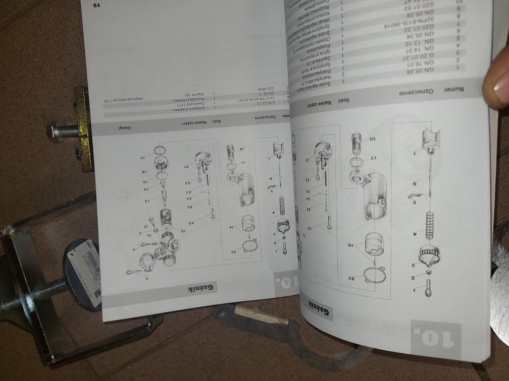 Nowy zestaw klucze+ katalog czesci instrukcja wsk125 rama silnik