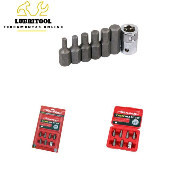 Jogo 7 Chaves Caixa Sextavada 3/8" 4-10mm CT1227 | NOVOS