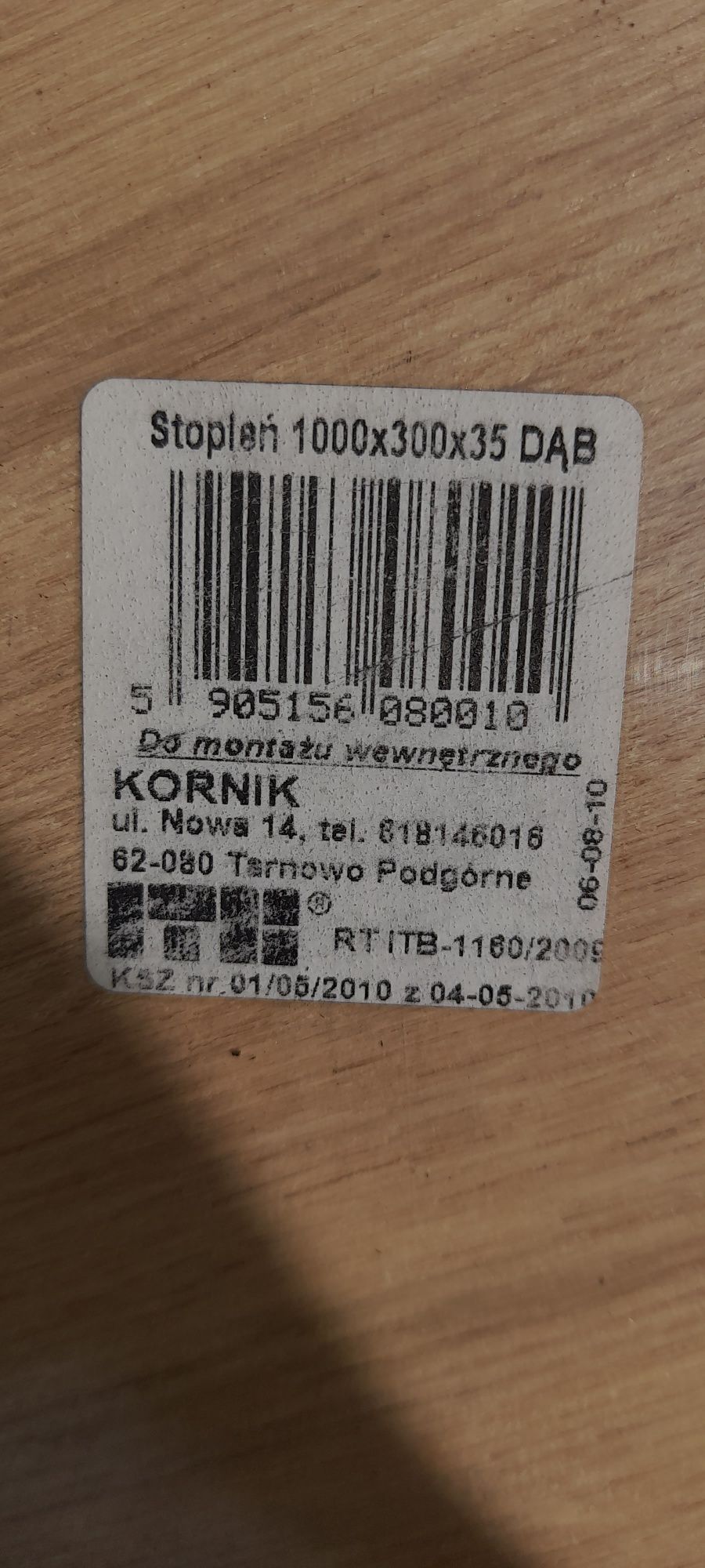 Stopień 1000x300x35 dąb deska 11 szt