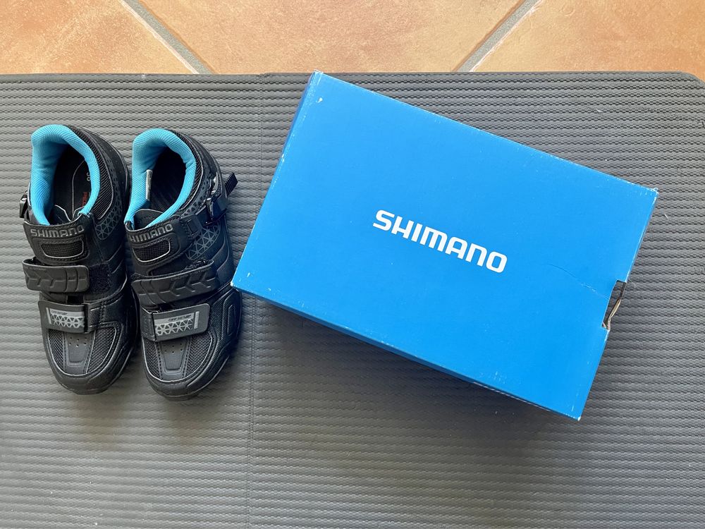 Sapatinhas Shimano ciclismo para mulher