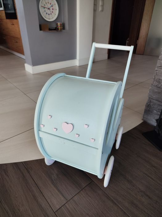 Wózek drewniany dla lalek