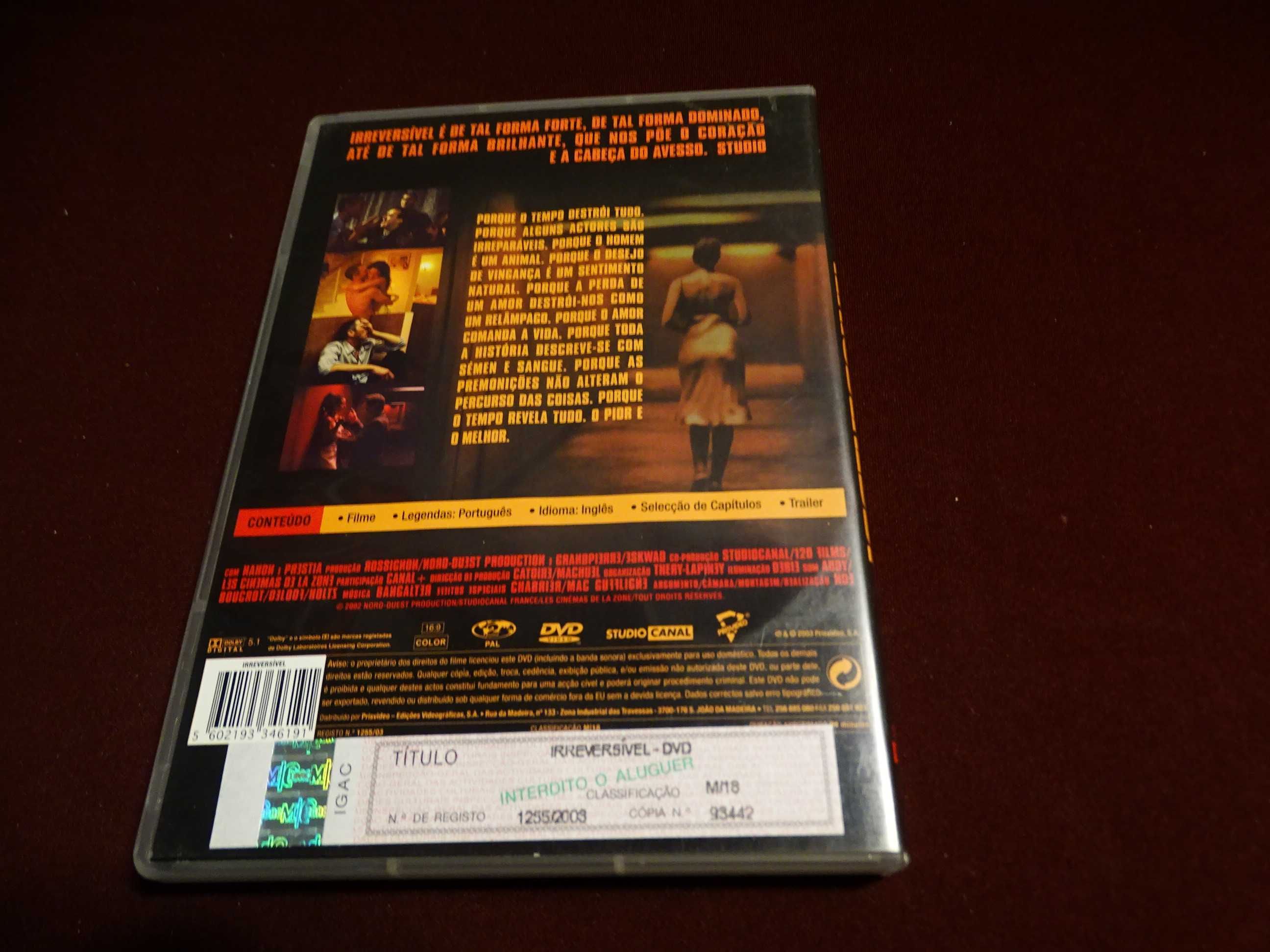 DVD-Irreversivel/Mónica Bellucci-Gasper Noé