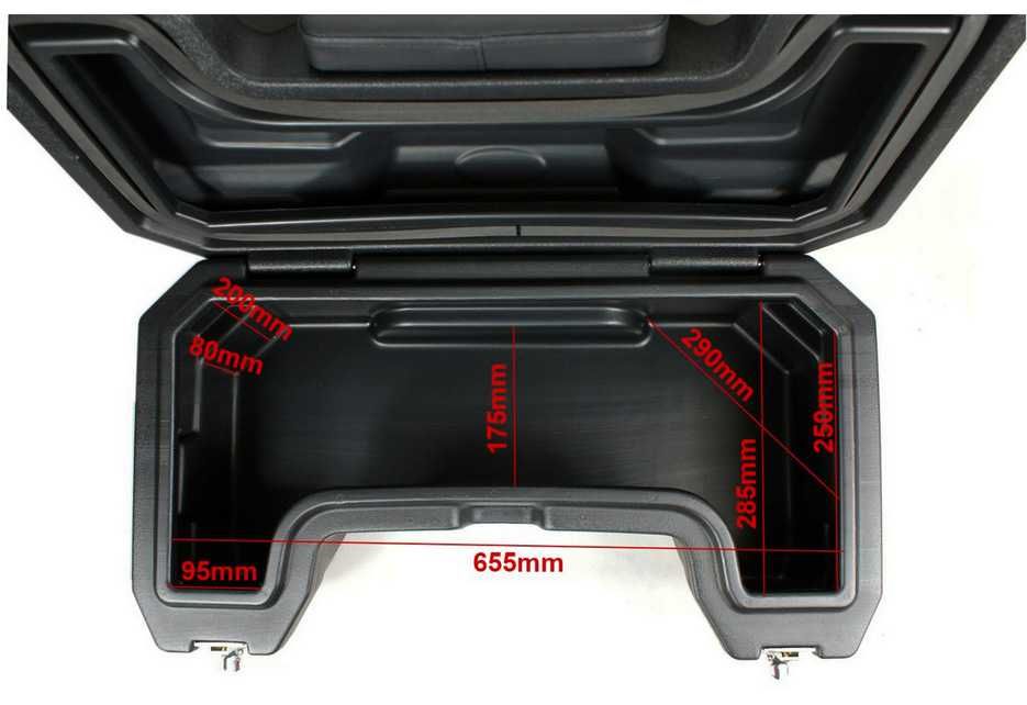 Kufer box LXMOTO tył tylny 63L + OPARCIE/2x ZAMEK uniwersalny QUAD ATV