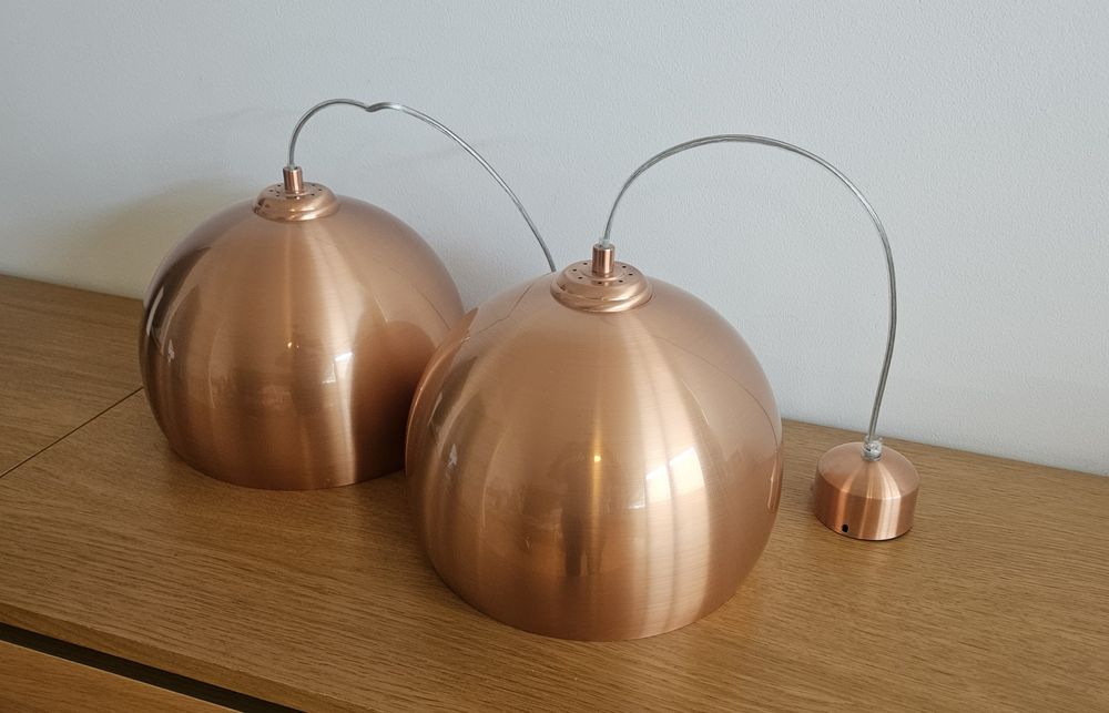Zestaw 2 x lampa miedziana