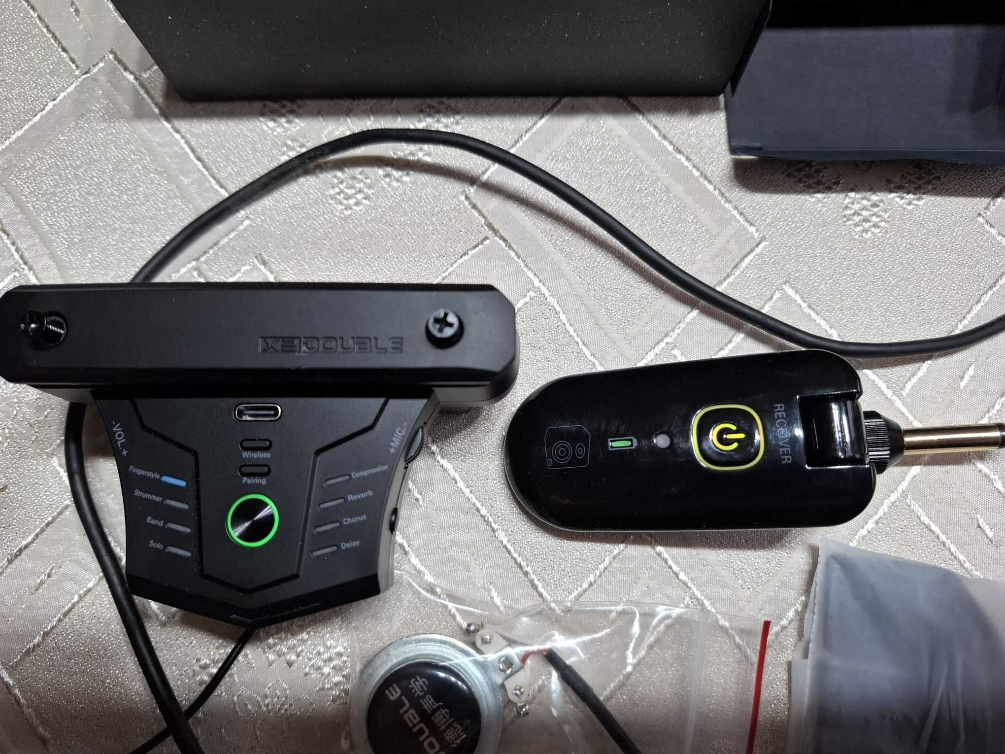 X2 Double Go Pro Pickup do akustyka gitary akustycznej Bluetooth,USB-C