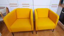 Fotel EKERO Ikea 2 sztuki żółty. 600pln za komplet.