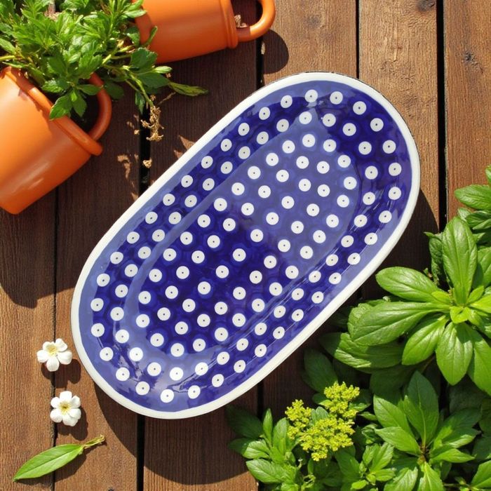 Półmisek owalny pogłębiony.Ceramika Bolesławiec