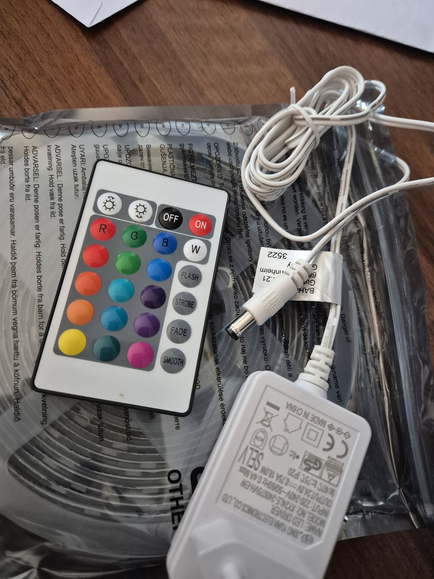 Led RGB z pilotem I zasilaczem
