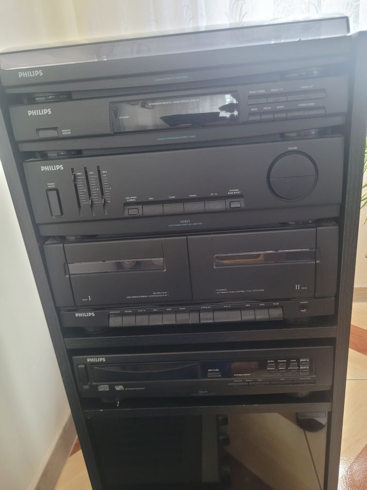 Wieża PHILIPS razem z szafką - idealny stan