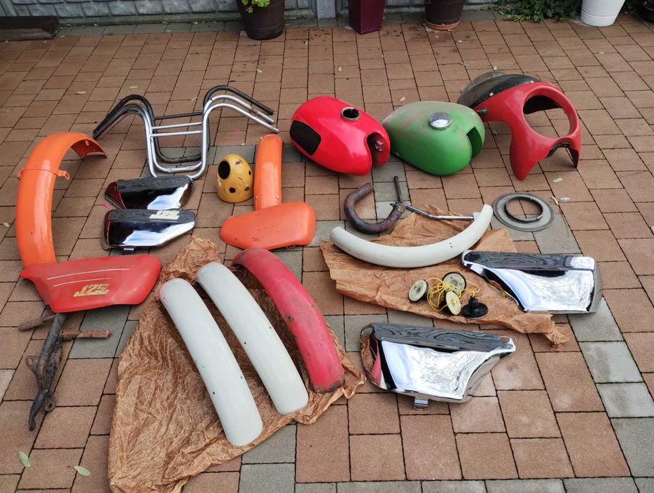 Wsk sport części błotnik zbiornik paliwa chrom kierownica dudek