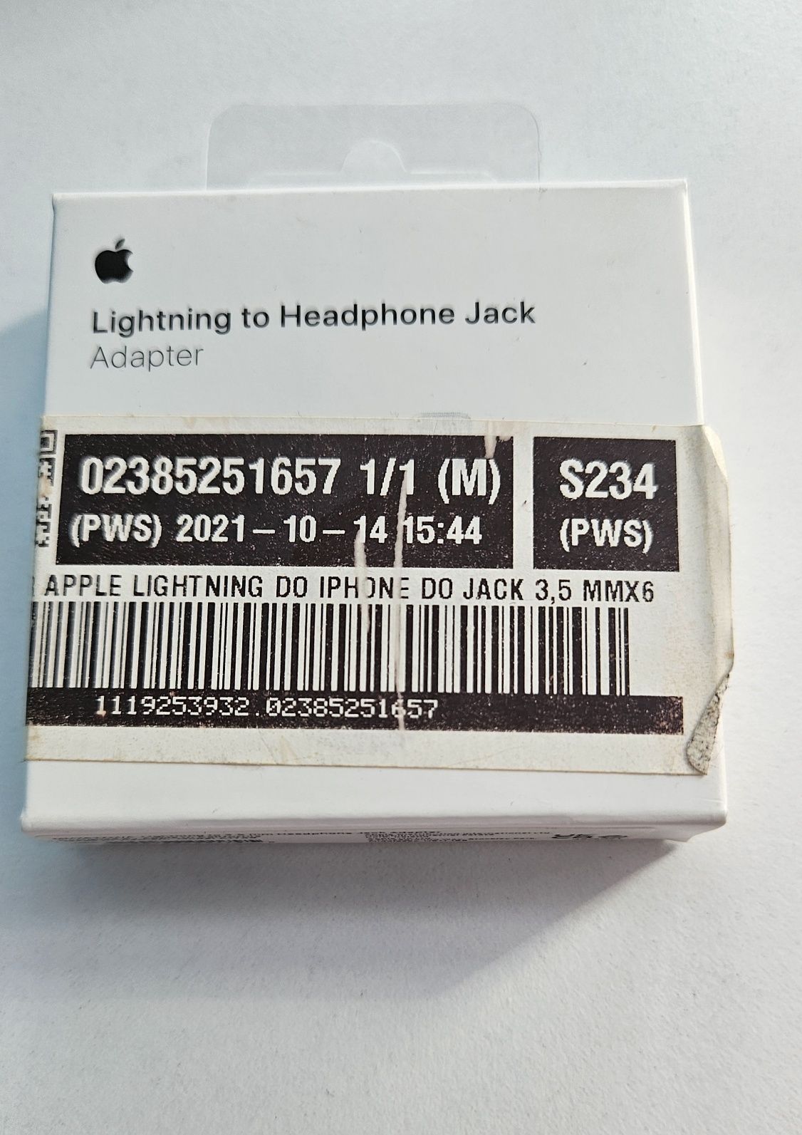 Przejściówka lightning mały jack oryginalna Apple