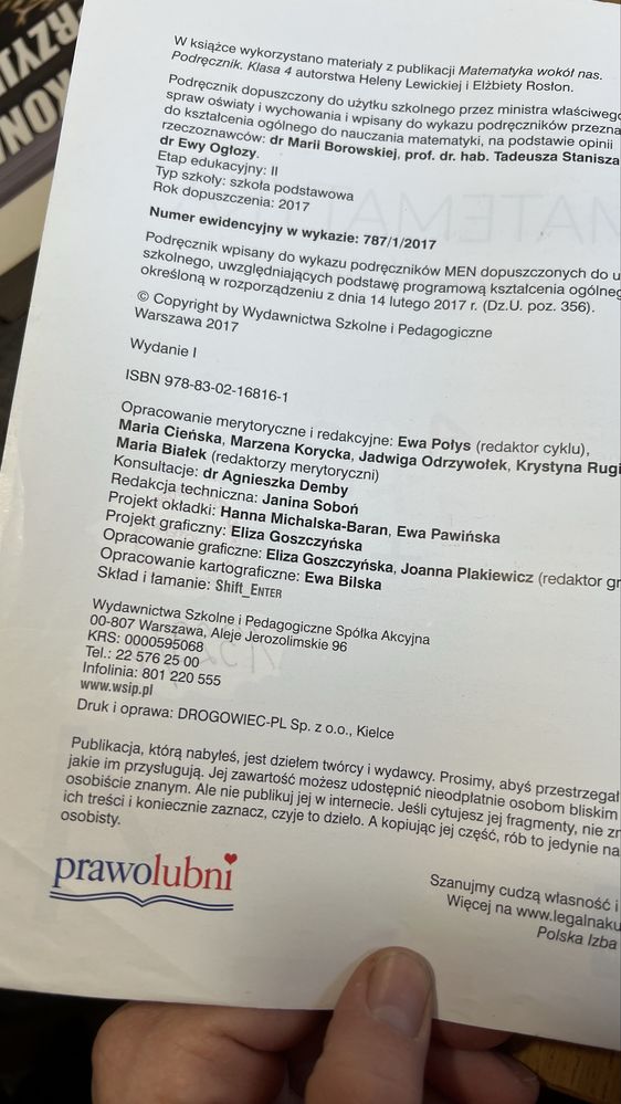 Matematyka Wokół nas podręcznik kl 4