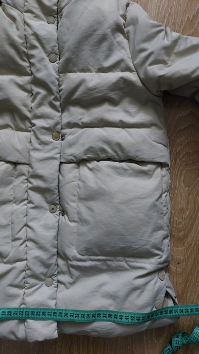 Пухове пальто ZARA на дівчинку 126/128см.