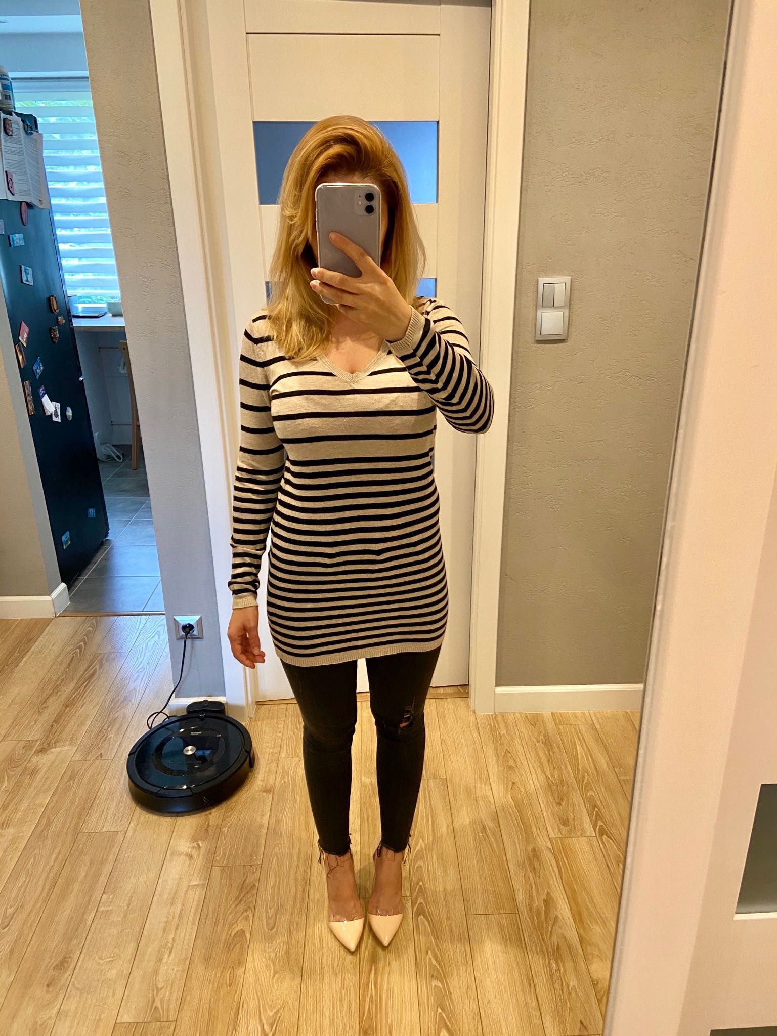 Sweterek w paski H&M rozmiar xs