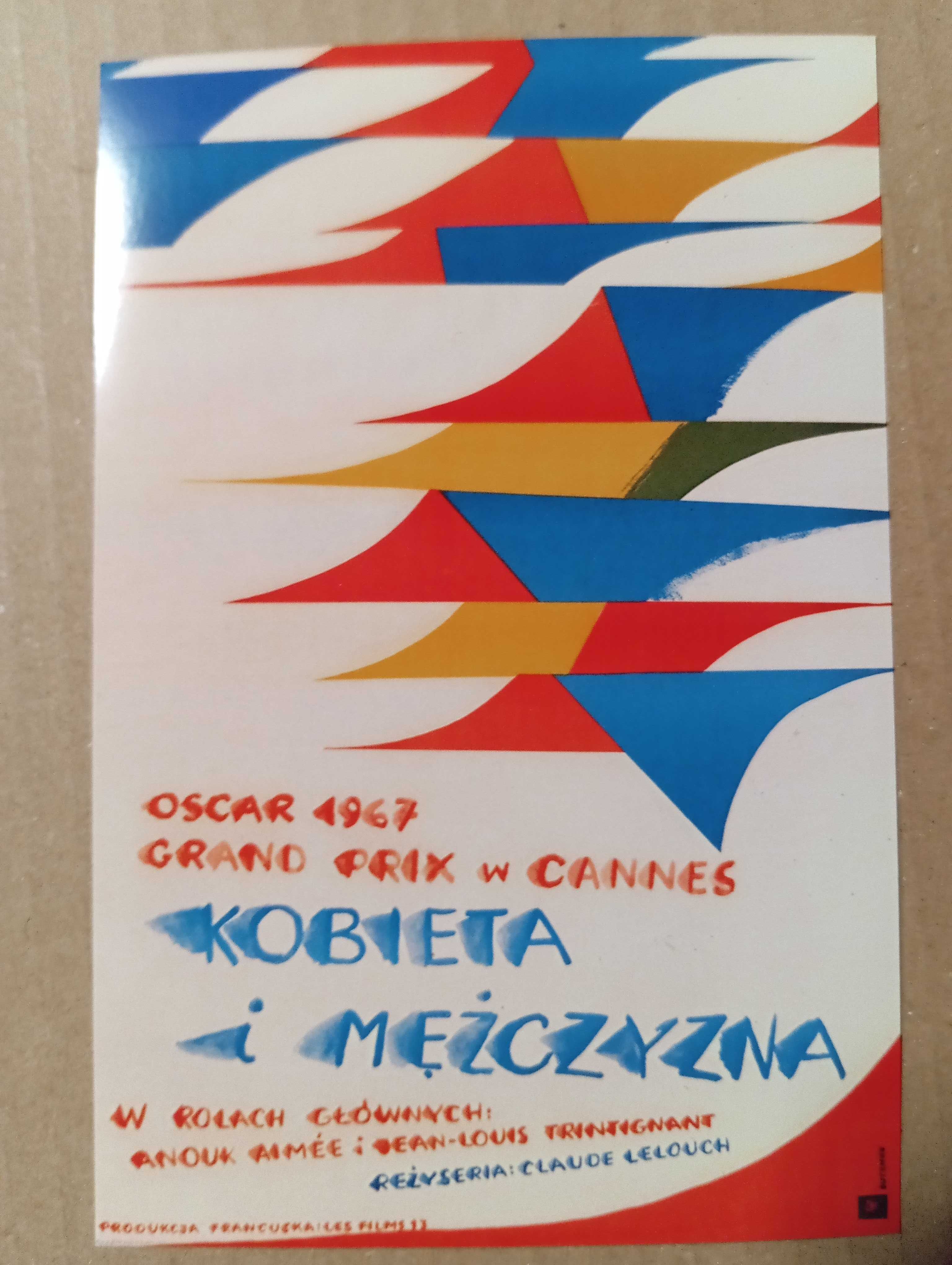 Plakat filmowy B. Butenko Kobieta i mężczyzna