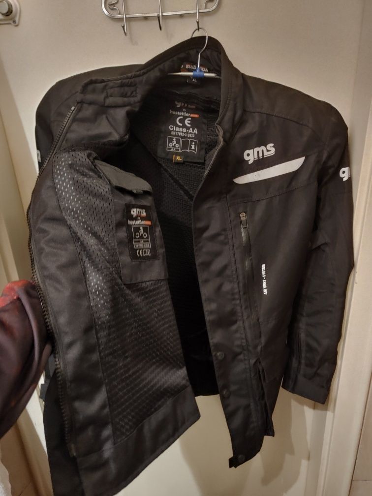 Мужская мотоциклетная куртка GMS Gear мотоциклетная, черный/неоновый(X