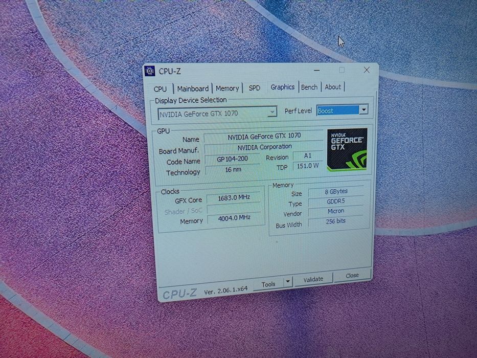 GTX1070 Jet stream PALIT 8GB