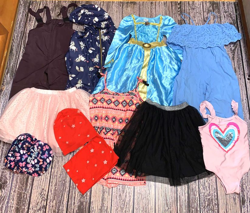 Пакет фирменных вещей для девочки 7-8 лет, 122-128 см(11 шт.)