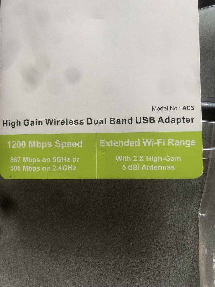 Adapter wifi usb high gain wireless dual band usb afapter