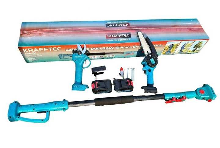Набор 3в1 Крафтек Аккумуляторный Секатор Пила Удлинитель 2М 48В 5Ач