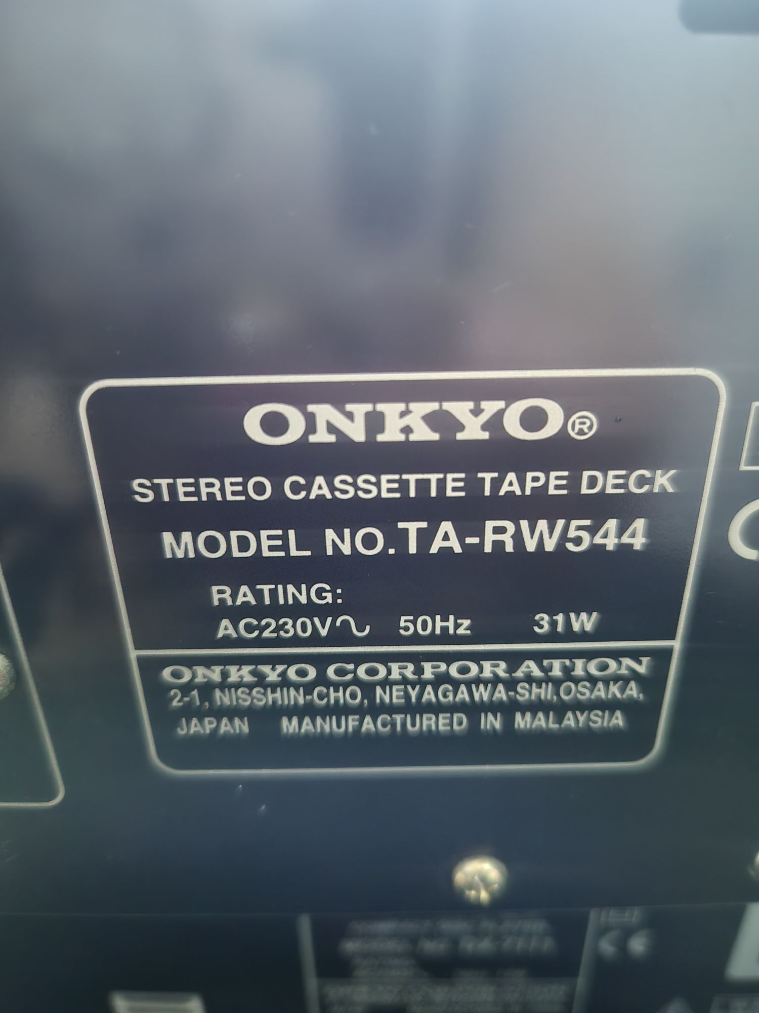 Wieża Onkyo wraz z głośnikami quadral
