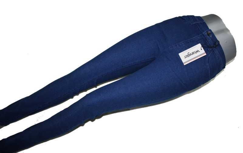 Jeansy rurki Wrangler High Skinny granatowe damskie wysoki stanW26/L32