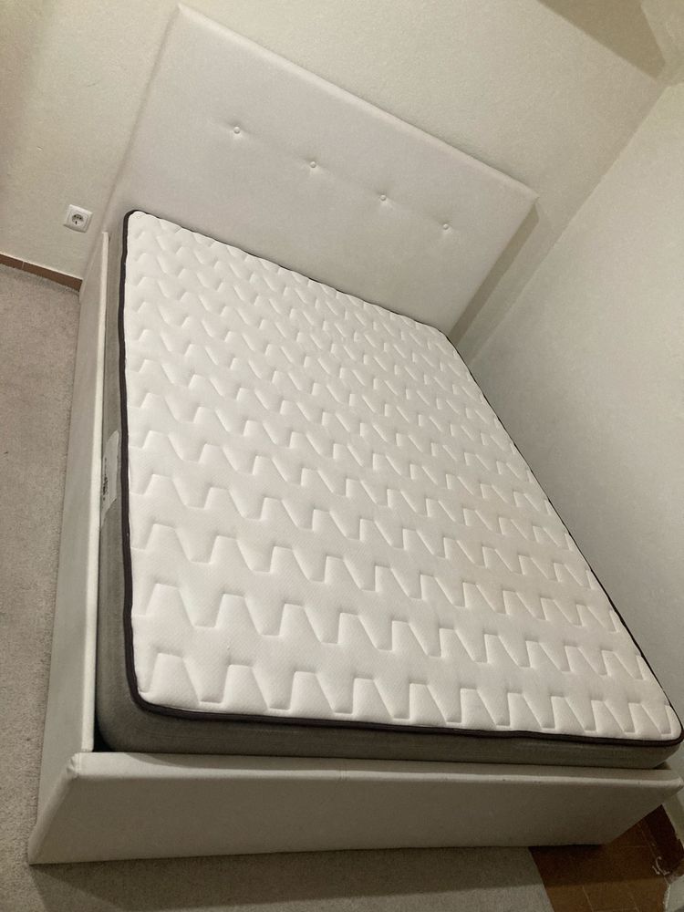 Cama casal com colchão Santi D’ Itália Visco Slim 190x140