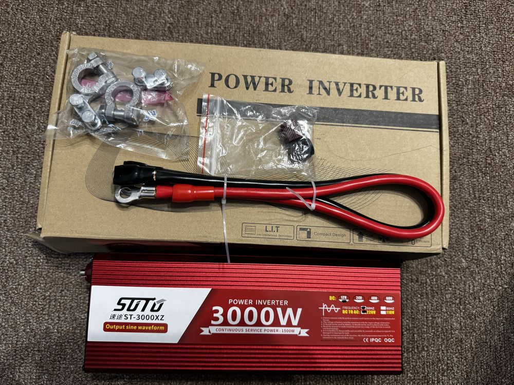 Інвертор SUTU 3000 W Чистий синус Перетворювач напруги12-220 V