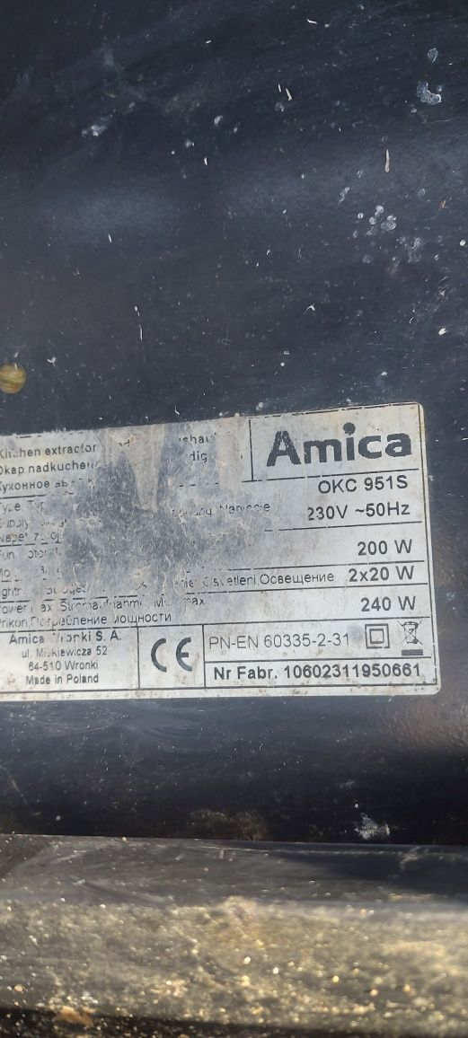 Okap przyścienny kuchenny Amica