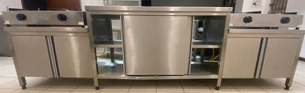 Bancada em INOX para 2 fogões industriais de 2 bicos  80/100