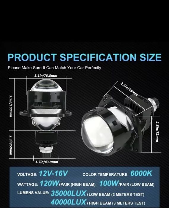BI led лінзи 3 дюйма  H4 H7