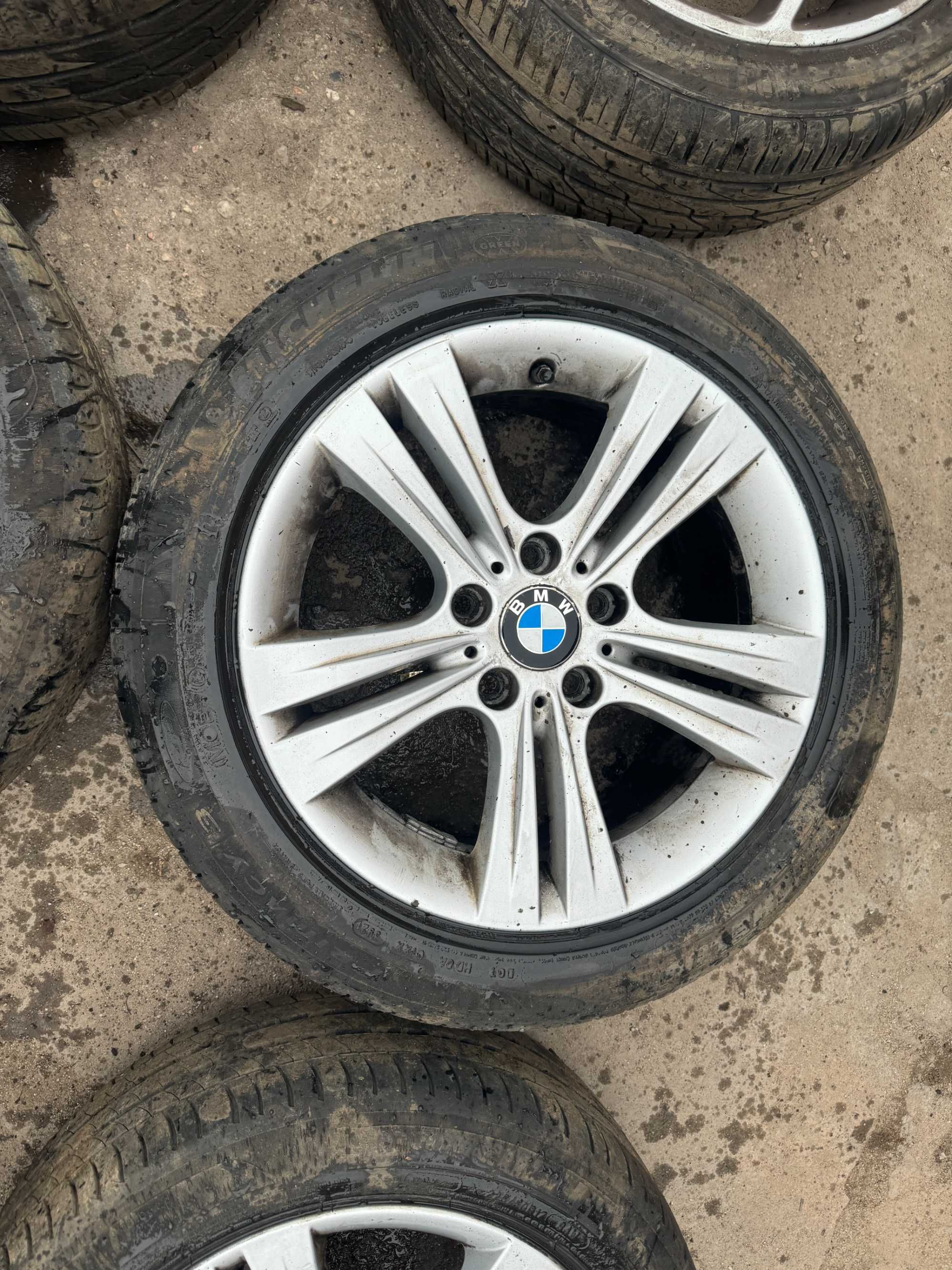 felgi bmw f10 7.5x17 17' 5x120 et 37 + opony ładne