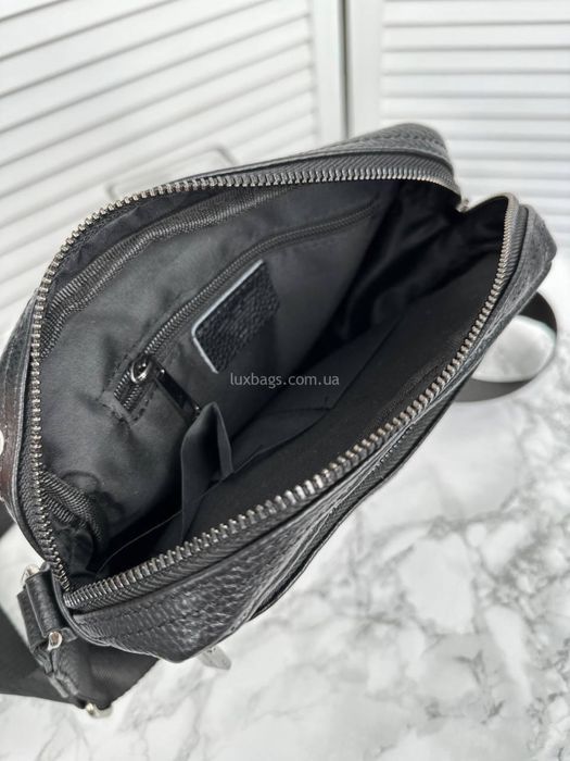 Мужская кожаная сумка Армани через плечо Armani