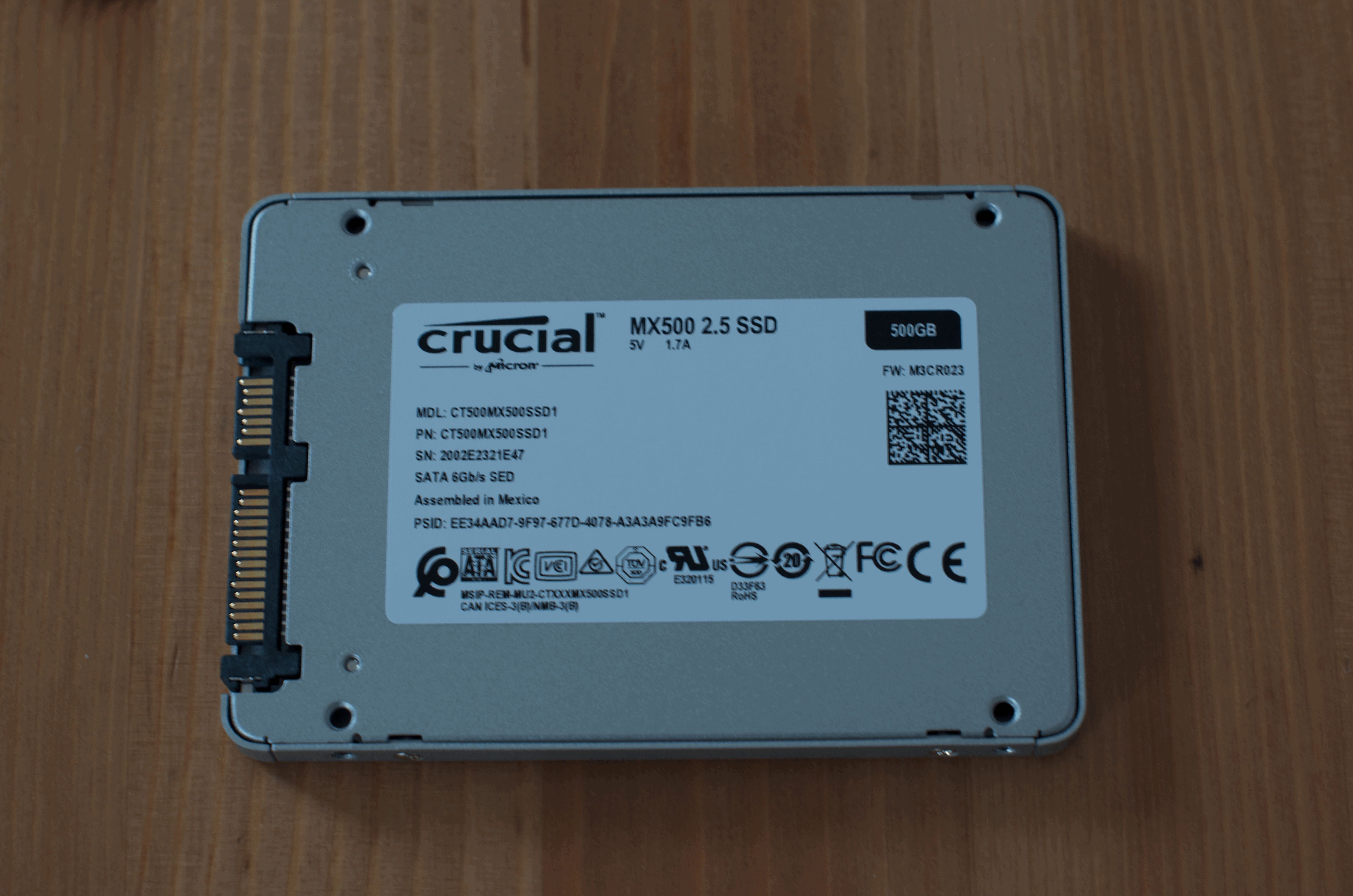 Memória SSD MX500 2.5 500GB