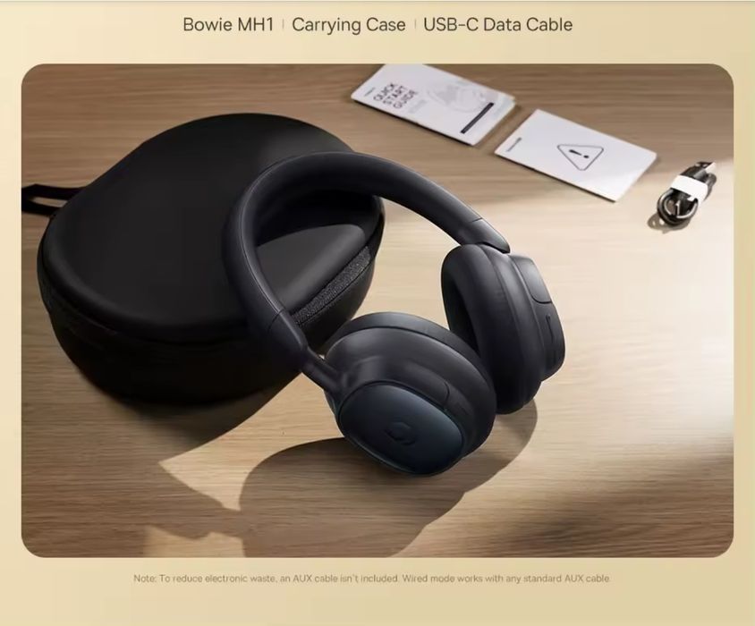 Наушники Baseus Bowie MH1 с SuperBass 2.0, звуком Hi-Res LDAC, 80 часо