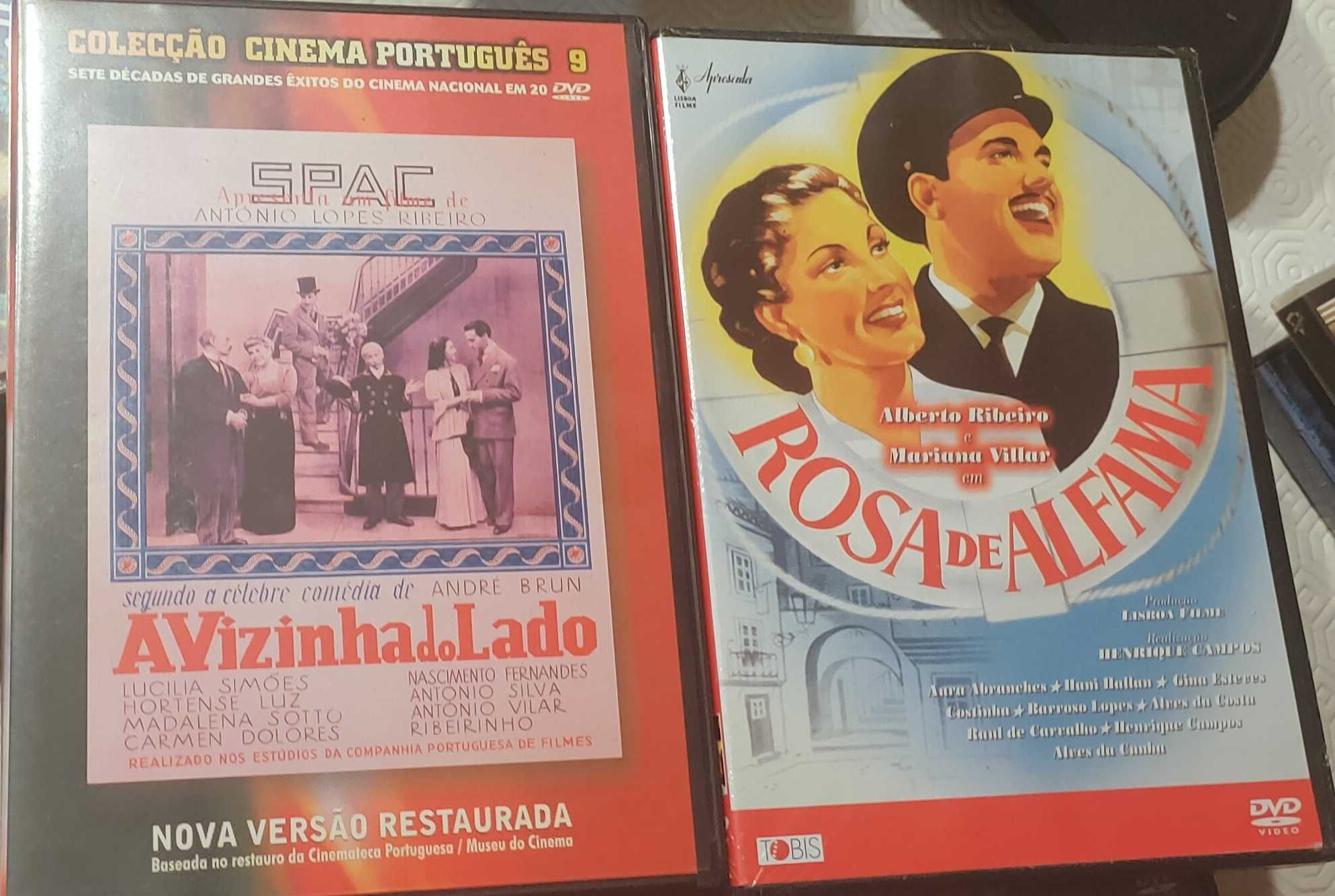 DVDs filmes portugueses A vizinha do lado e Rosa de Alfama