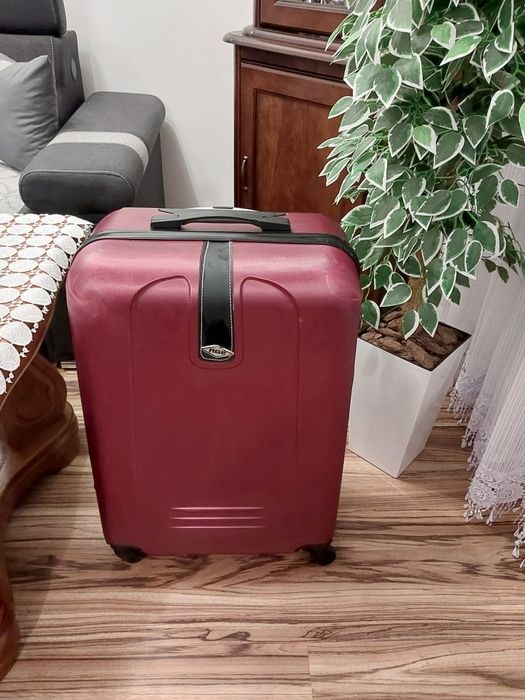 Walizka na kółkach duża RGL bordowa