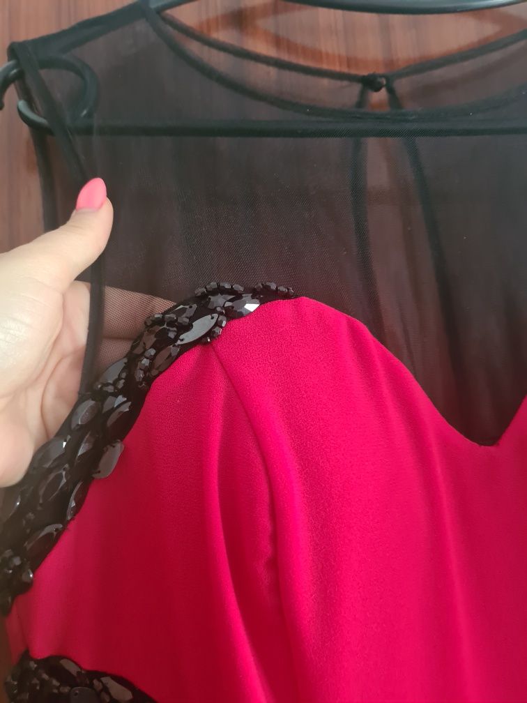 Vestido vermelho de cerimónia Maria Marcelino