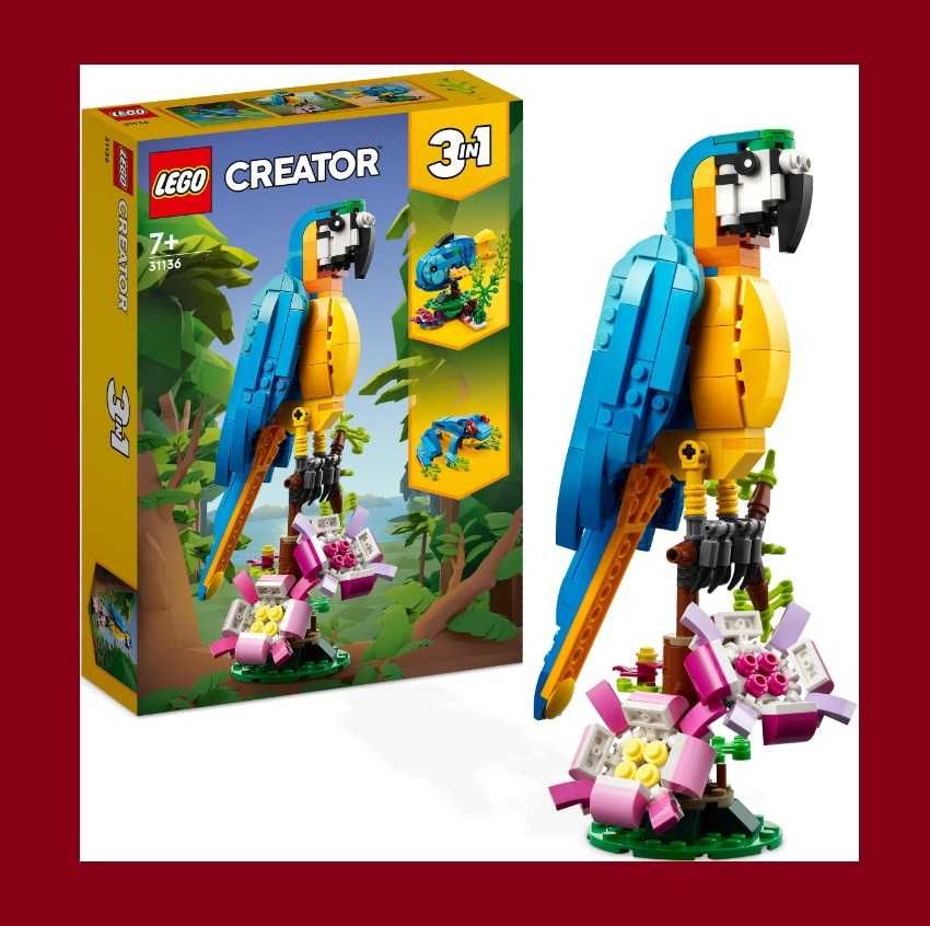 LEGO Creator 31136 Egzotyczna Papuga 3w1 PREZENT