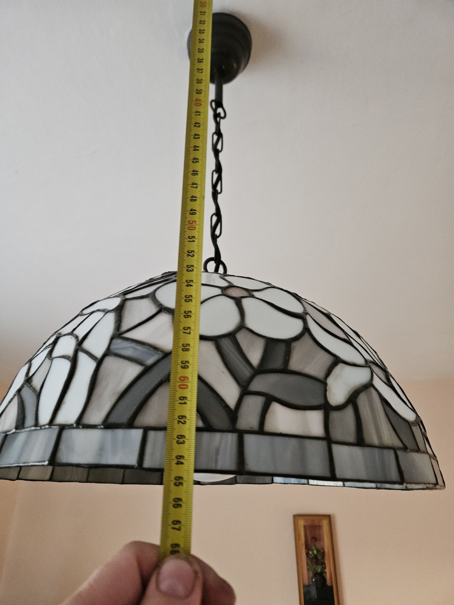 Lampa sufitowa z witraży