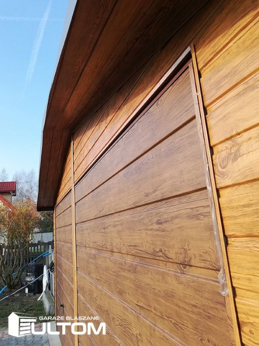 Garaż blaszany imitacja drewna blaszak 7x5 mocna konstrukcja z PROFILI