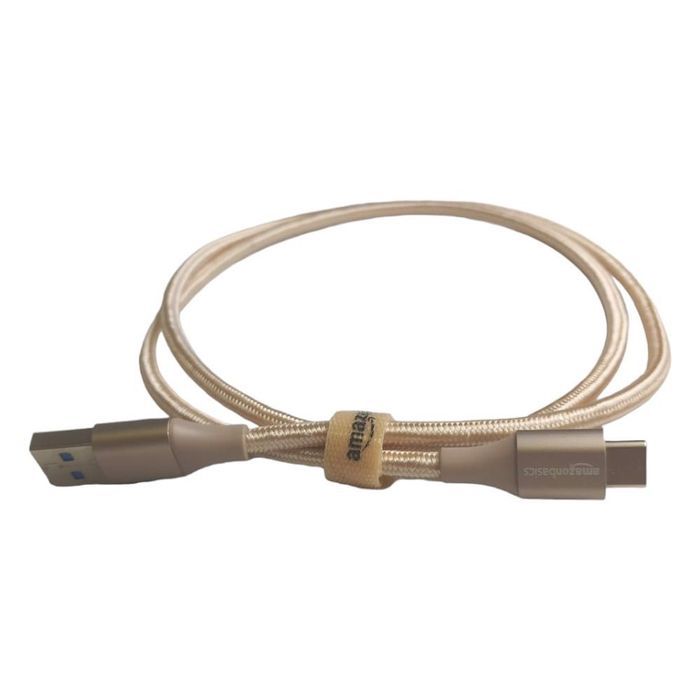 kabel usb typ c 3.1 ładowarka nylonowy 0,9m złoty