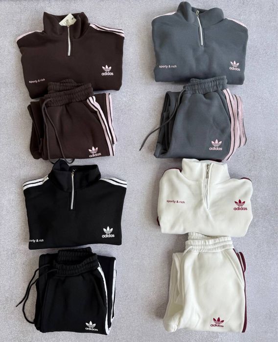 Жіночий спортивний костюм adidas, Теплий костюм адідас фліс, зима